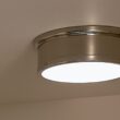 Kichler Serca 18-in Polished Nickel Indoor 3 -Light Flush Mount Light with Etched Glass