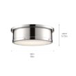 Kichler Serca 18-in Polished Nickel Indoor 3 -Light Flush Mount Light with Etched Glass