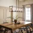 Kichler Crosby 5 -Light Black Modern/contemporary Clear glass Linear Large Hanging Kitchen Island Light