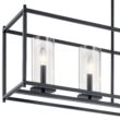 Kichler Crosby 5 -Light Black Modern/contemporary Clear glass Linear Large Hanging Kitchen Island Light