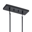 Kichler Crosby 5 -Light Black Modern/contemporary Clear glass Linear Large Hanging Kitchen Island Light