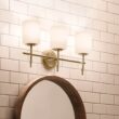 Kichler Ali 23.25-in 3 Light Brushed Gold Traditional Bathroom Vanity light