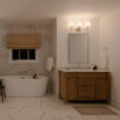 Kichler Ali 23.25-in 3 Light Polished Nickel Traditional Bathroom Vanity light