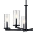 Kichler Crosby 5 -Light Black Clear glass Metal Chandelier