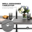 Nuu Garden 7 -Piece Grey Patio Dining Set Iron Rectangle Table with 6 Beige Stationary Chairs
