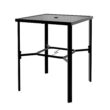 Nuu Garden 5 -Piece Black Bar Height Patio Dining Set Iron Square Table with 4 Gray Swivel Chairs