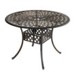 Nuu Garden 5 -Piece Black with gold Patio Dining Set Aluminum Round Table with 4 Stationary Chairs