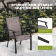Nuu Garden 5 -Piece Black Patio Dining Set Aluminum Square Table with 4 Stationary Chairs