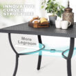 Nuu Garden 5 -Piece Black Patio Dining Set Aluminum Square Table with 4 Stationary Chairs