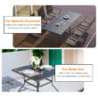 Nuu Garden 5 -Piece Black Patio Dining Set Iron Square Table with 4 Stackable Stationary Chairs