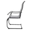 Nuu Garden 5 -Piece Black Patio Dining Set Iron Square Table with 4 Light gray C-spring Chairs