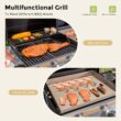 Sunshine Valley Gas Grill and Griddle Combo Black and Silver 5 -Burner Liquid Propane Gas Grill