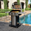 Permasteel Black 3 -Burner Liquid Propane Gas Grill