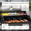 Sunshine Valley Gas Grill and Griddle Combo Black and Silver 4 -Burner Liquid Propane Gas Grill 1 -Side Burner