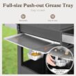 Sunshine Valley Gas Grill and Griddle Combo Black and Silver 4 -Burner Liquid Propane Gas Grill 1 -Side Burner