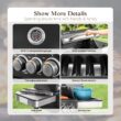 Sunshine Valley Gas Grill and Griddle Combo Black and Silver 4 -Burner Liquid Propane Gas Grill 1 -Side Burner