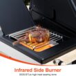 Brand-Man Grills BMMUST Polished Chrome 4 -Burner Infrared Liquid Propane Gas Grill 1 -Side Burner