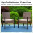 Sunshine Valley Outdoor Table and Chairs 7 -Piece Black Rattan Patio Dining Set Steel Rectangle Table with 6 Beige Cushions Stationary Chairs