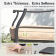 Sunshine Valley Outdoor Table and Chairs 7 -Piece Black Patio Dining Set Steel Rectangle Table with 6 Beige Cushions Stationary Chairs