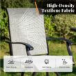 Sunshine Valley Outdoor Table and Chairs 5 -Piece Black Counter height Steel Rectangle Table with 4 Gray Swivel Chairs