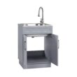 Style Selections 21.4-in x 24.1-in 1 -Basin Light Gray Freestanding Utility tub with Cabinet with Drain with Faucet