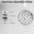 Garvee 47X20x37In Freestanding Single Bowl Kitchen Sink Pull-Out Hot and Cold Faucet Built-in Drain Basket Dish Rack