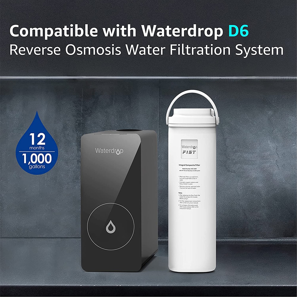 Waterdrop Tankless D6 with MNR35 Filter Carbon block Black Counter top filter Waterdrop Tankless D6 with MNR35 Filter Carbon block Black Counter top filter