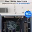 Waterdrop 7-stage G5P700 with Composite/Activated carbon Reverse Osmosis Filtration Under Sink Water Filtration System with 2:1 Pure to Drain Stainless Steel faucet Faucet