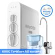 Waterdrop 8-stage G3P600 with PT Pitcher Composite/Activated carbon Reverse Osmosis Filtration Under Sink Water Filtration System with LED Purifier Stainless Steel Smart faucet Faucet