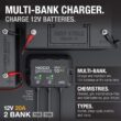 NOCO Genius GENPRO10X2: 2-Bank, 20A Onboard Battery Charger - 10A Per Bank, 12V Waterproof Marine Charger with Overcharge Protection & Temperature Compensation – for Lead-Acid & Lithium Batteries
