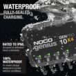 NOCO Genius GENPRO10X4: 4-Bank, 40A Onboard Battery Charger - 10A Per Bank, 12V Waterproof Marine Charger with Overcharge Protection & Temperature Compensation – for Lead-Acid & Lithium Batteries