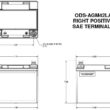 Odyssey Battery, Extreme Series, AGM, 12V, 540 Cold Cranking Amps, Top Post Terminals, 7.8 in L x 7.5 in H x 6.5 in W, Each
