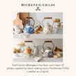 MACKENZIE-CHILDS Enamel Tea Kettle, Stylish Tea Kettle for Stovetop, White Flower Market, 2 Quarts