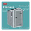 Keter 4-ft x 6-ft Manor Outdoor Gray Gable Roof Plastic Resin Storage Shed