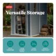 Keter 4-ft x 6-ft Manor Outdoor Gray Gable Roof Plastic Resin Storage Shed