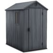 Keter 4-ft x 6-ft Darwin Gray Gable Roof Plastic Resin Storage Shed