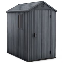 Keter 4-ft x 6-ft Darwin Gray Gable Roof Plastic Resin Storage Shed