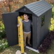 Keter 4-ft x 6-ft Darwin Gray Gable Roof Plastic Resin Storage Shed