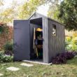 Keter 4-ft x 6-ft Darwin Gray Gable Roof Plastic Resin Storage Shed