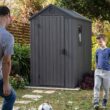 Keter 4-ft x 6-ft Darwin Gray Gable Roof Plastic Resin Storage Shed