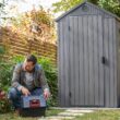 Keter 4-ft x 6-ft Darwin Gray Gable Roof Plastic Resin Storage Shed