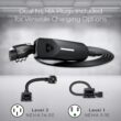 Lectron Compatible with All J1772 EVs Level 1 and Level 2 NEMA 5-15p/14-50p Plug In EV Electric Vehicle Charging Station-up to 40 Amps/ 120/240-Volts with 16-ft Cable