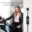 Lectron Tesla NACS Portable Charger Level 1 and Level 2 NEMA 5-15p/14-50p Plug In EV Electric Vehicle Charging Station-up to 40 Amps/ 240-Volts with 16-ft Cable