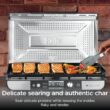 Ninja Sizzle Pro XL 20-Inch Indoor Griddle + Grill, Detachable Ventilated Lid, Grease Control, Ceramic Nonstick Plates, Even Edge Cooking, Extra Large Capacity, Versatile, Silver, GX101