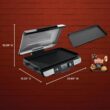 Ninja Sizzle Pro XL 20-Inch Indoor Griddle + Grill, Detachable Ventilated Lid, Grease Control, Ceramic Nonstick Plates, Even Edge Cooking, Extra Large Capacity, Versatile, Silver, GX101
