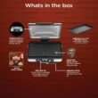 Ninja Sizzle Pro XL 20-Inch Indoor Griddle + Grill, Detachable Ventilated Lid, Grease Control, Ceramic Nonstick Plates, Even Edge Cooking, Extra Large Capacity, Versatile, Silver, GX101