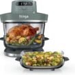 Ninja Crispi Pro 6-in-1 Glass Air Fryer | 450°F, Nontoxic, 6qt & 2.5qt Containers & Lids | Microwave, Freezer, Dishwasher Safe | Max Crisp, Air Fry, Bake, Roast, Recrisp, Dehydrate | Ash Grey, AS101DG