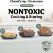 Ninja Crispi Pro 6-in-1 Glass Air Fryer | 450°F, Nontoxic, 6qt & 2.5qt Containers & Lids | Microwave, Freezer, Dishwasher Safe | Max Crisp, Air Fry, Bake, Roast, Recrisp, Dehydrate | Ash Grey, AS101DG