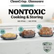 Ninja Crispi Pro 6-in-1 Glass Air Fryer | 450°F, Nontoxic, 6qt & 2.5qt Containers & Lids | Microwave, Freezer, Dishwasher Safe | Max Crisp, Air Fry, Bake, Roast, Recrisp, Dehydrate |Cyberspace AS101CY