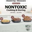 Ninja Crispi Pro 6-in-1 Glass Air Fryer | 450°F, Nontoxic, 6qt & 2.5qt Containers & Lids | Microwave, Freezer, Dishwasher Safe | Max Crisp, Air Fry, Bake, Roast, Recrisp, Dehydrate | Amber, AS101OR
